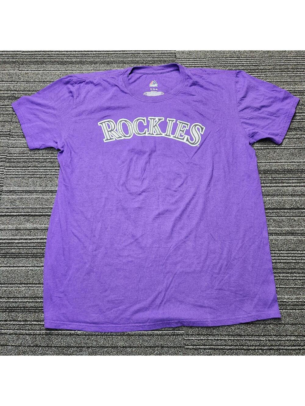 Colorado Rockies Kyle Freeland #21 Majestic MLB T Shirt Purple Mens XL